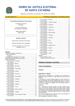 di&aacute;rio da justi&ccedil;a eleitoral de santa catarina