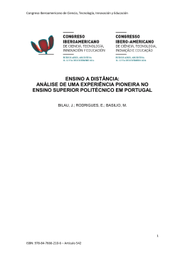 ENSINO A DIST&Acirc;NCIA: AN&Aacute;LISE DE UMA EXPERI&Ecirc;NCIA