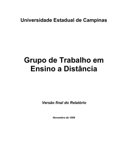 Grupo de Trabalho em Ensino a Dist&acirc;ncia