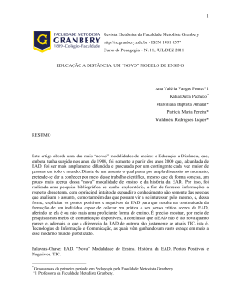 educa&ccedil;&atilde;o a dist&acirc;ncia - revista eletr&ocirc;nica da faculdade metodista