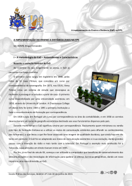 A IMPLEMENTA&Ccedil;&Atilde;O DO ENSINO A DIST&Acirc;NCIA (EAD