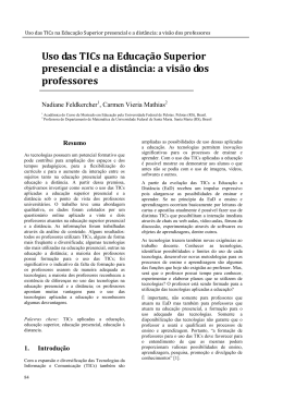 Uso das TICs na Educação Superior presencial e a distância