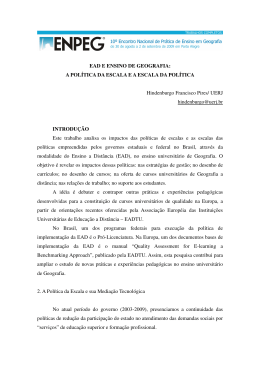 EAD E ENSINO DE GEOGRAFIA - Associa&ccedil;&atilde;o dos Ge&oacute;grafos