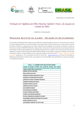 Alunos - referente ao "11/2012 - Edital para Sele&ccedil;&atilde;o - EAD
