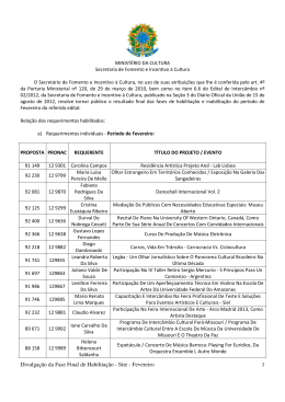 Divulga&ccedil;&atilde;o da Fase Final de Habilita&ccedil;&atilde;o - Site