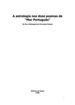A astrologia nos doze poemas de “Mar Português”