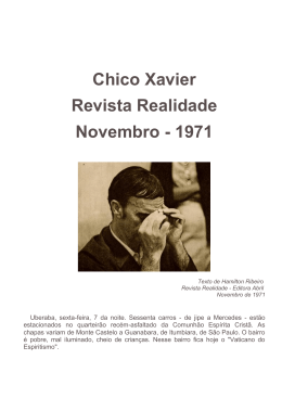 Chico Xavier Revista Realidade Novembro - 1971