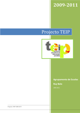 2009-2011 Projecto TEIP - Agrupamento de Escolas Ruy Belo