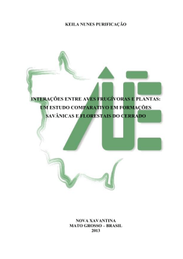 intera&ccedil;&otilde;es entre aves frug&iacute;voras e plantas: um estudo