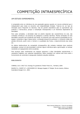 51 Competi&ccedil;&atilde;o intraespec&iacute;fica: um estudo experimental PDF (P)