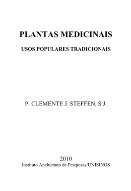 PLANTAS MEDICINAIS - Instituto Anchietano de Pesquisas