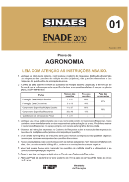 AGRONOMIA 2010 Prova