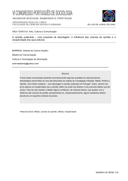 A opini&atilde;o publicada &ndash; uma proposta de abordagem: a