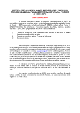 Respostas &agrave;s Quest&otilde;es Espec&iacute;ficas