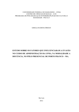 estudo sobre os fatores que influenciaram a evas&atilde;o no curso de