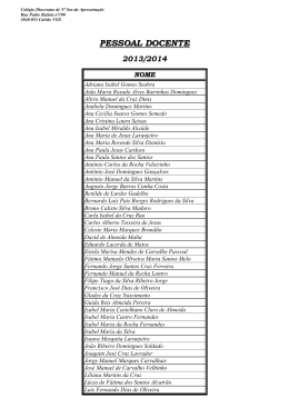 Lista de P. Docente - 2013-14 - Colégio Diocesano de Nossa