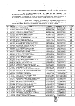 edital de reativa&ccedil;&atilde;o de pagamento n&deg; 13] de (17 de outubro de 2015