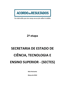 SECRETARIA DE ESTADO DE CI&Ecirc;NCIA, TECNOLOGIA E ENSINO