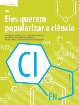 8 Divulga&ccedil;&atilde;o cient&iacute;fica para a popula&ccedil;&atilde;o ainda &eacute; um desafio