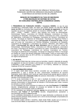 SECRETARIA DE ESTADO DE CI&Ecirc;NCIA E TECNOLOGIA