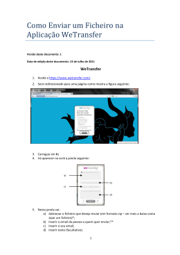 Como Enviar um Ficheiro na Aplicação WeTransfer