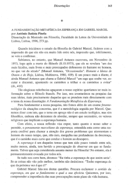a fundamenta&ccedil;&atilde;o metaf&iacute;sica da esperan&ccedil;a em