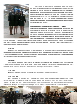 di&aacute;rio robocup 2007 - Escola Profissional Gustave Eiffel