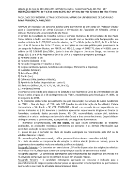 Edital de Abertura de Inscri&ccedil;&otilde;es