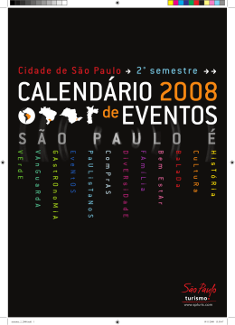 agosto - S&atilde;o Paulo Turismo