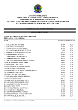 MINIST&Eacute;RIO DA EDUCA&Ccedil;&Atilde;O Instituto Federal de Educa&ccedil;&atilde;o