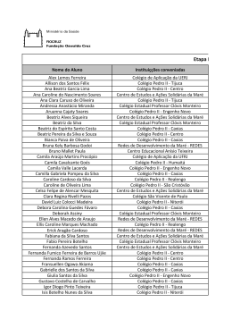 Etapa Inicia&ccedil;&atilde;o