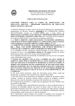 17/11/2015 : Edital de Convoca&ccedil;&atilde;o para Prova Objetiva