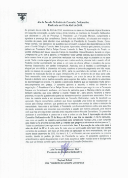 Realizada em 01 de Abril de 2014