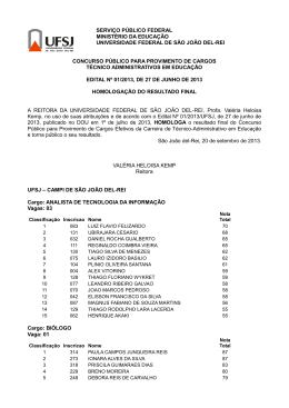 HOMOLOGA&Ccedil;&Atilde;O DO RESULTADO FINAL