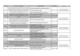 dia t&iacute;tulo do trabalho componentes hor&aacute;rio local andreza