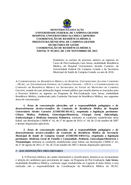 Edital - Comprov - Universidade Federal de Campina Grande