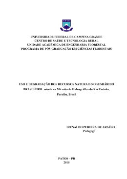 Uso e degrada&ccedil;&atilde;o dos recursos naturais no semi&aacute;rido brasileiro