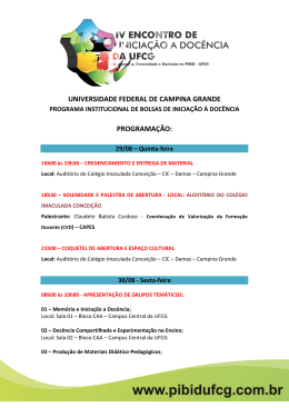 UNIVERSIDADE FEDERAL DE CAMPINA GRANDE