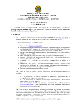 Edital - CCTA/UFCG - Universidade Federal de Campina Grande