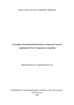 FERNANDA CEC&Iacute;LIA FERREIRA RIBEIRO Estrat&eacute;gia Internacional