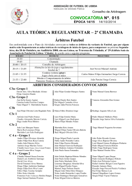 aula teórica regulamentar – 2ª chamada - AFL
