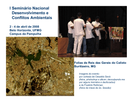 I Semin&aacute;rio Nacional Desenvolvimento e Conflitos Ambientais, 2-4