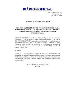 Portaria n&ordm; 1319 de 29/07/2010