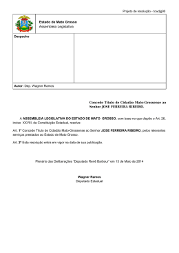 Estado de Mato Grosso Assembleia Legislativa