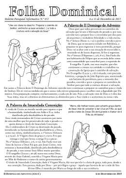 Folha Dominical 452 - Paróquia de São Martinho de Sande