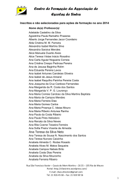 Lista de inscritos não selecionados 2014 - CfaeSintra