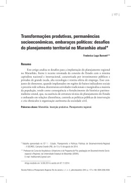 Portugu&ecirc;s - Revista Pol&iacute;tica e Planejamento Regional