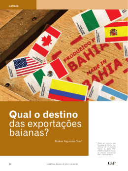Qual o destino das exporta&ccedil;&otilde;es baianas - NEC