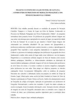 1 IMAGENS E O ENSINO DO LUGAR EM FEIRA DE SANTANA