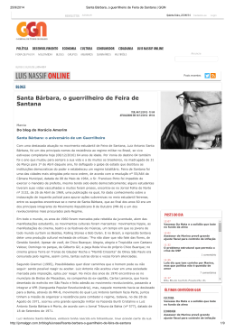Santa B&aacute;rbara, o guerrilheiro de Feira de Santana